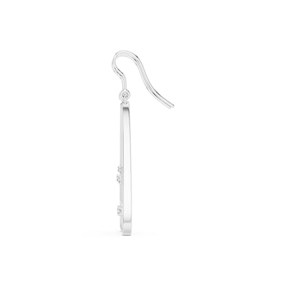 Round Dangle Lab Grown Diamond Earrings