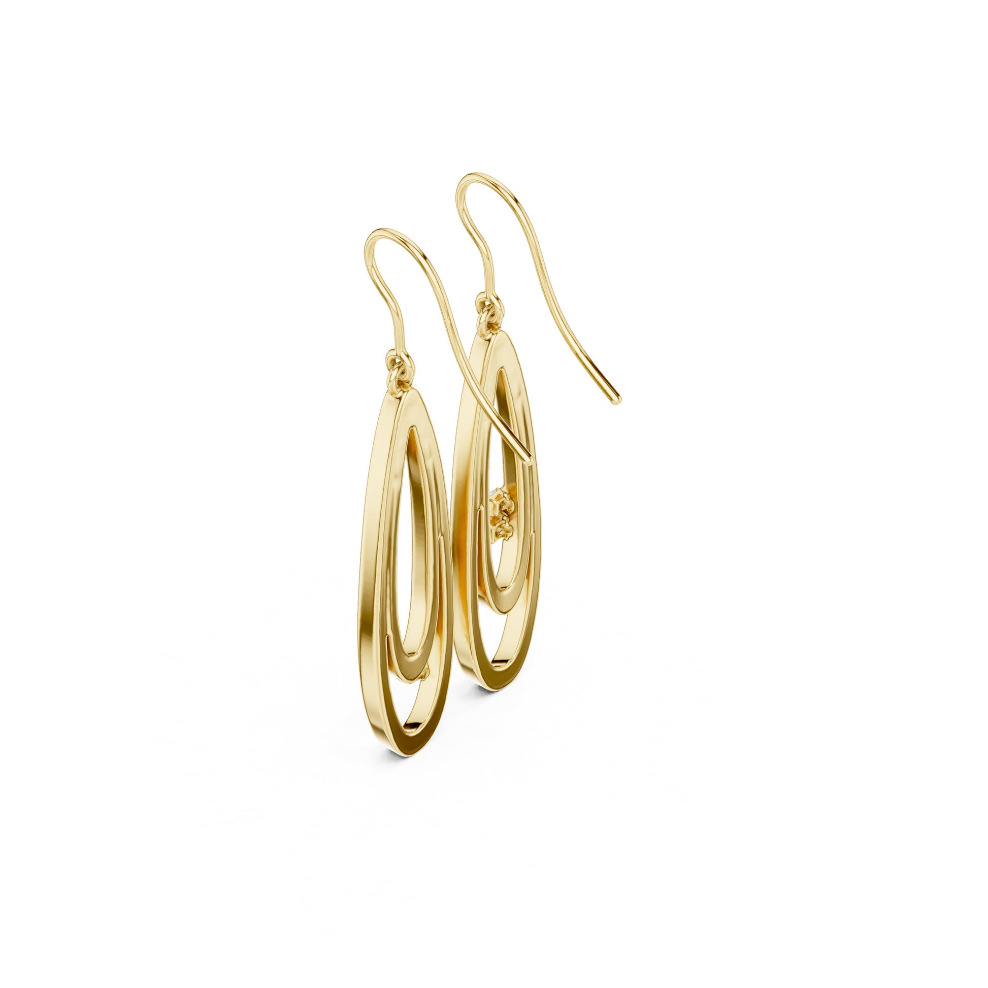 Round Dangle Lab Grown Diamond Earrings