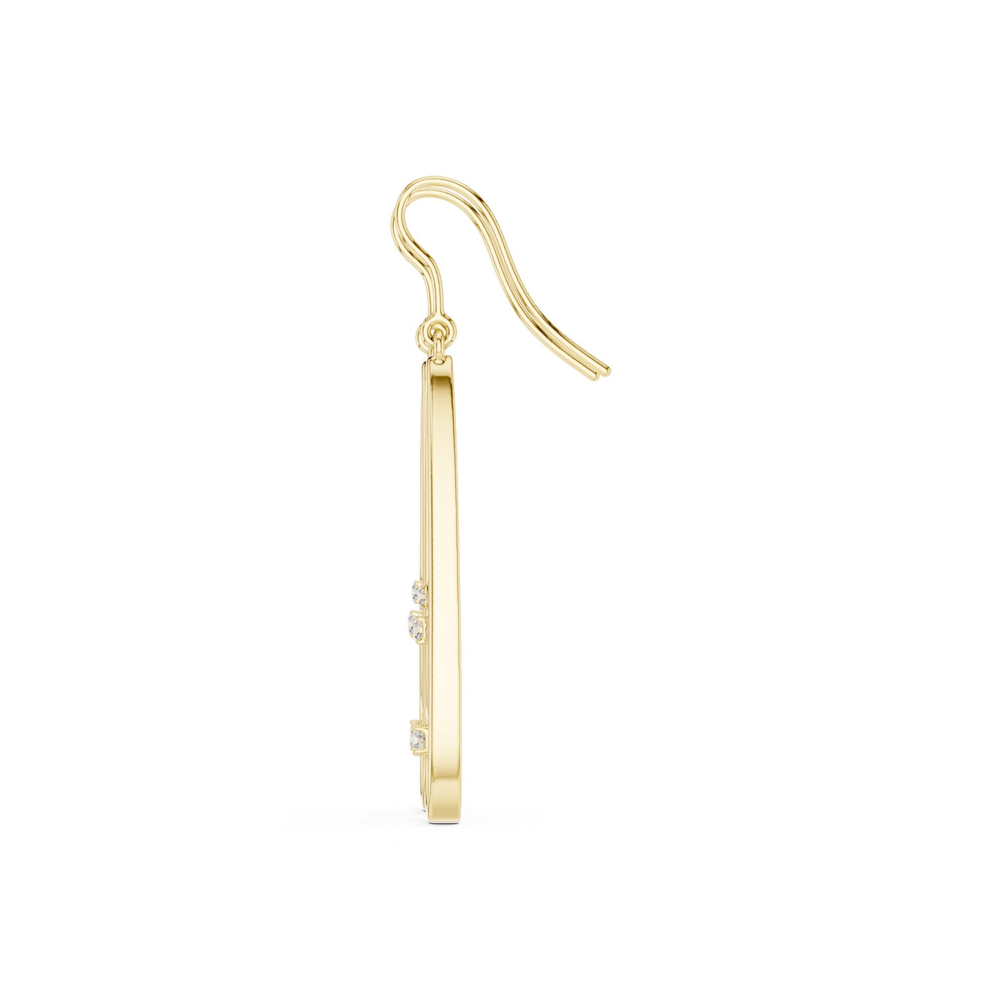 Round Dangle Lab Grown Diamond Earrings