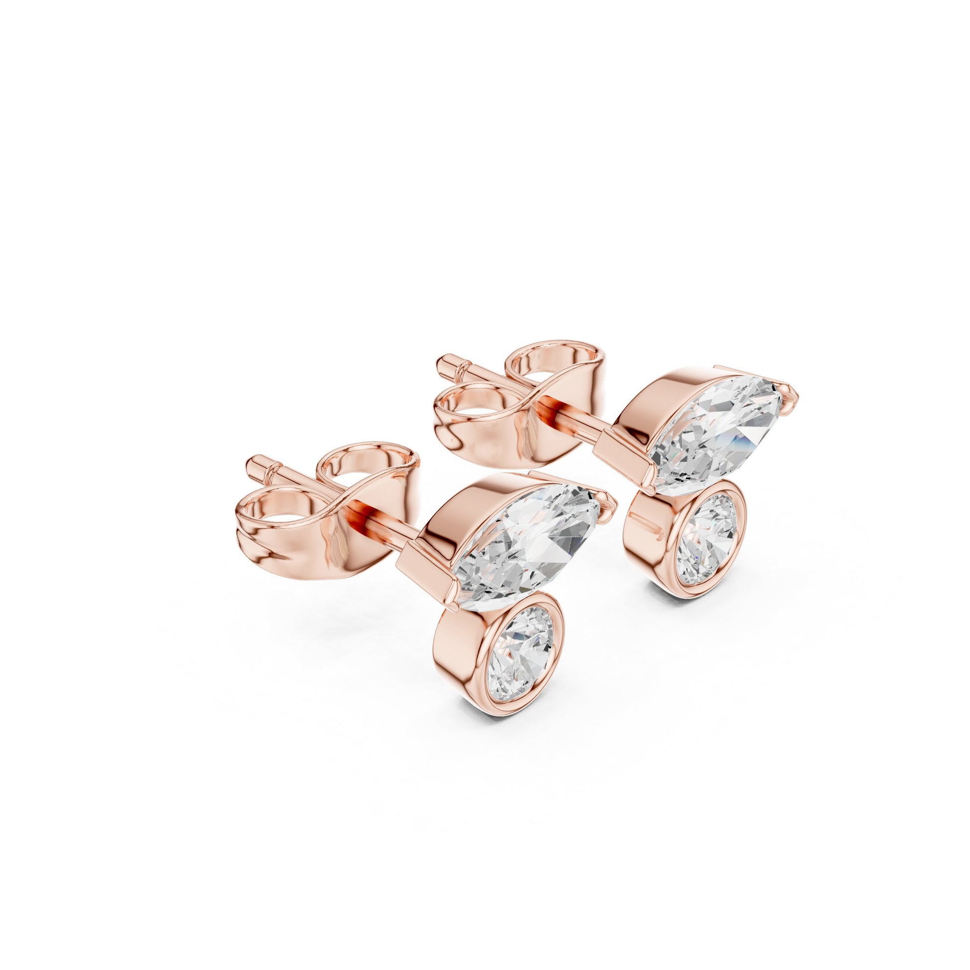 Mixed Shape Lab Grown Diamond Stud Earrings