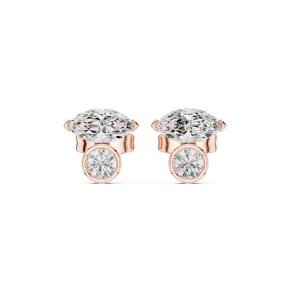 Mixed Shape Lab Grown Diamond Stud Earrings