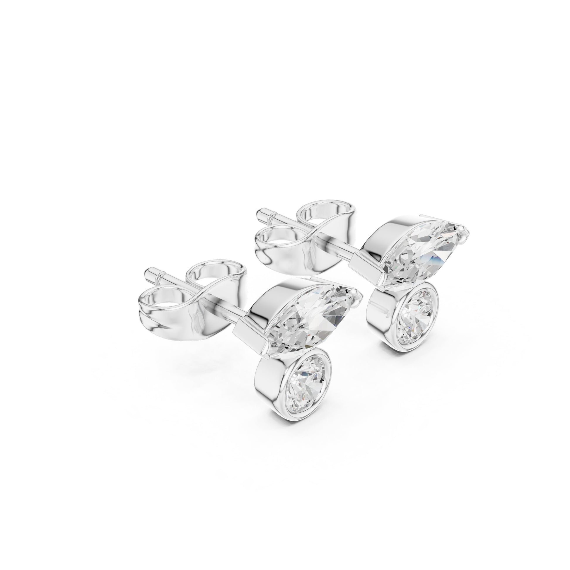 Mixed Shape Lab Grown Diamond Stud Earrings