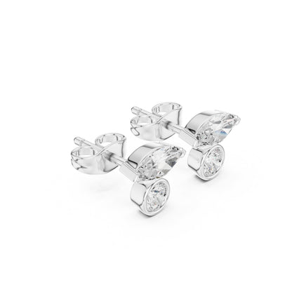 Mixed Shape Lab Grown Diamond Stud Earrings