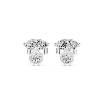 Mixed Shape Lab Grown Diamond Stud Earrings