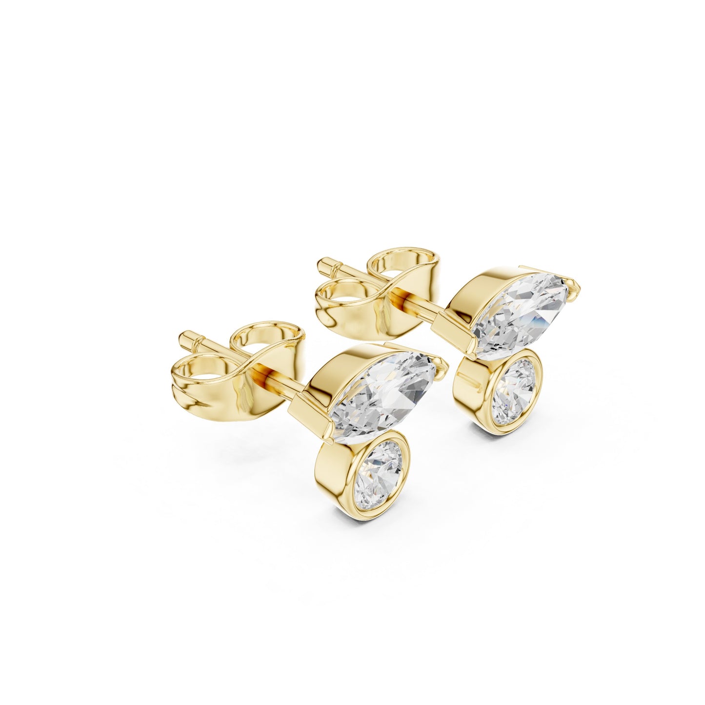 Mixed Shape Lab Grown Diamond Stud Earrings