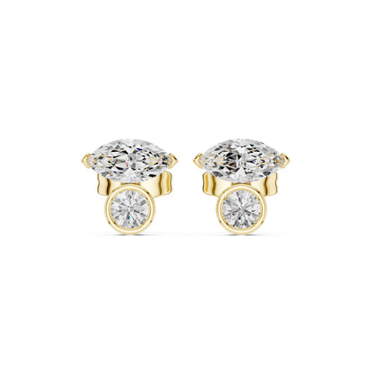 Mixed Shape Lab Grown Diamond Stud Earrings