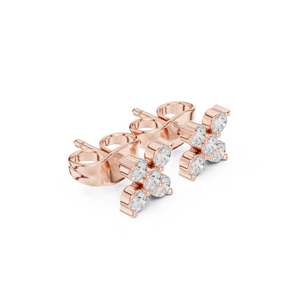 Round Stud Lab Grown Diamond Earrings