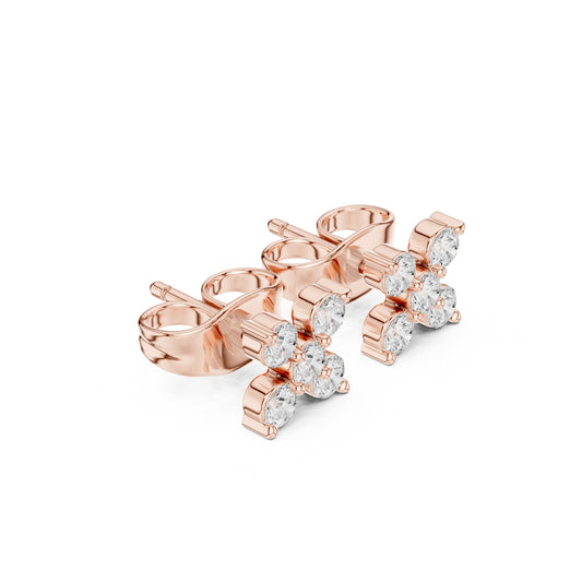 Round Stud Lab Grown Diamond Earrings