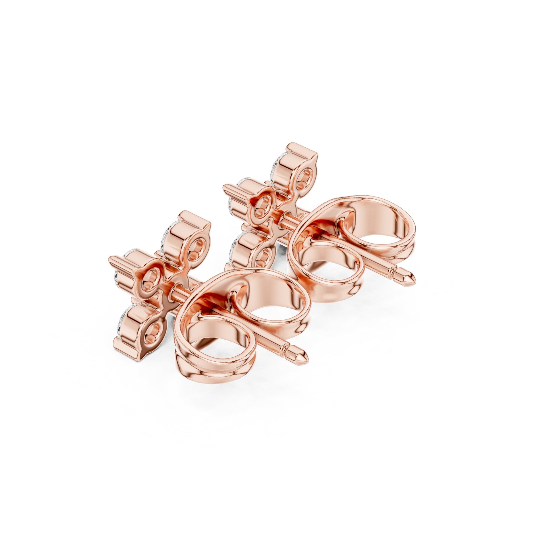 Round Stud Lab Grown Diamond Earrings