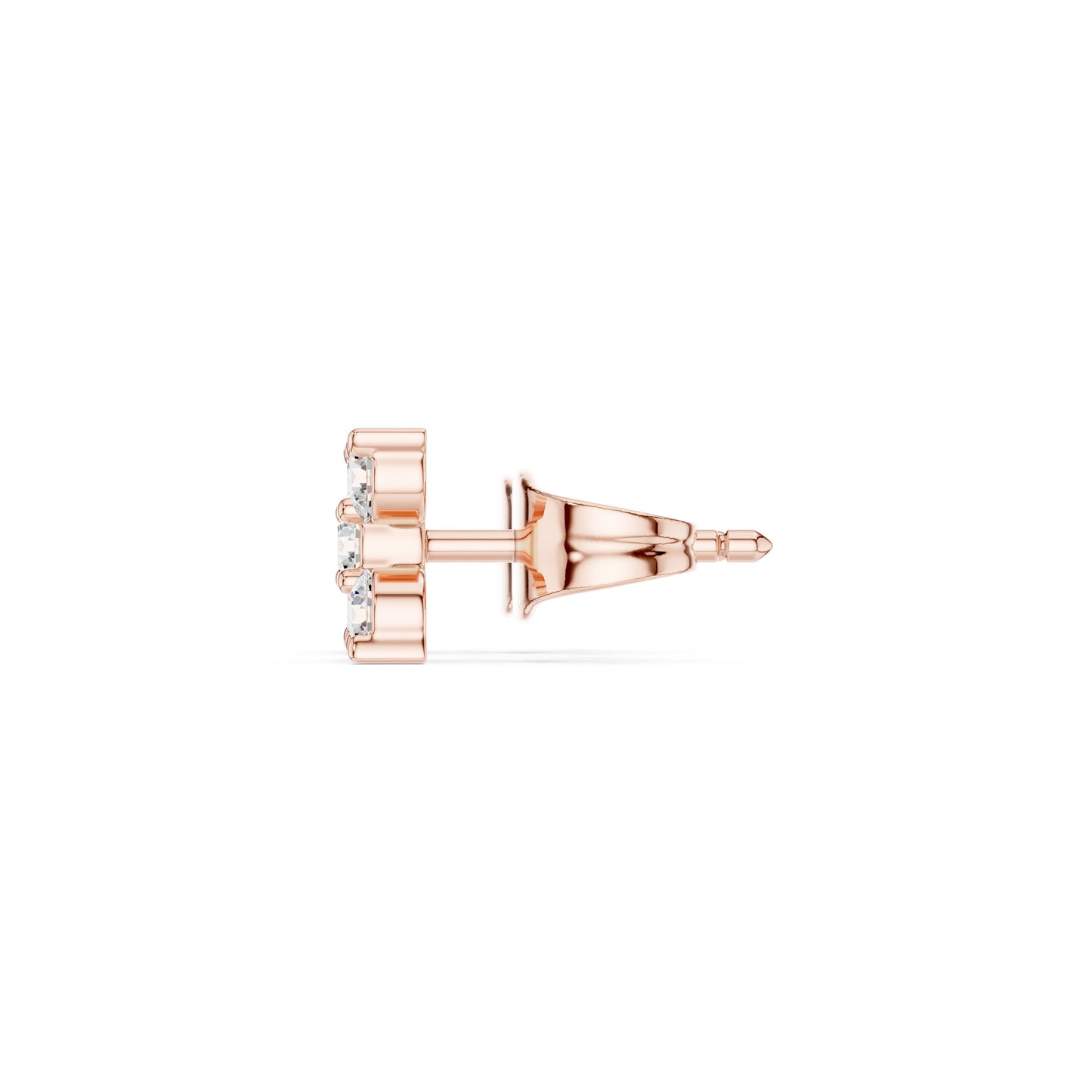 Round Stud Lab Grown Diamond Earrings