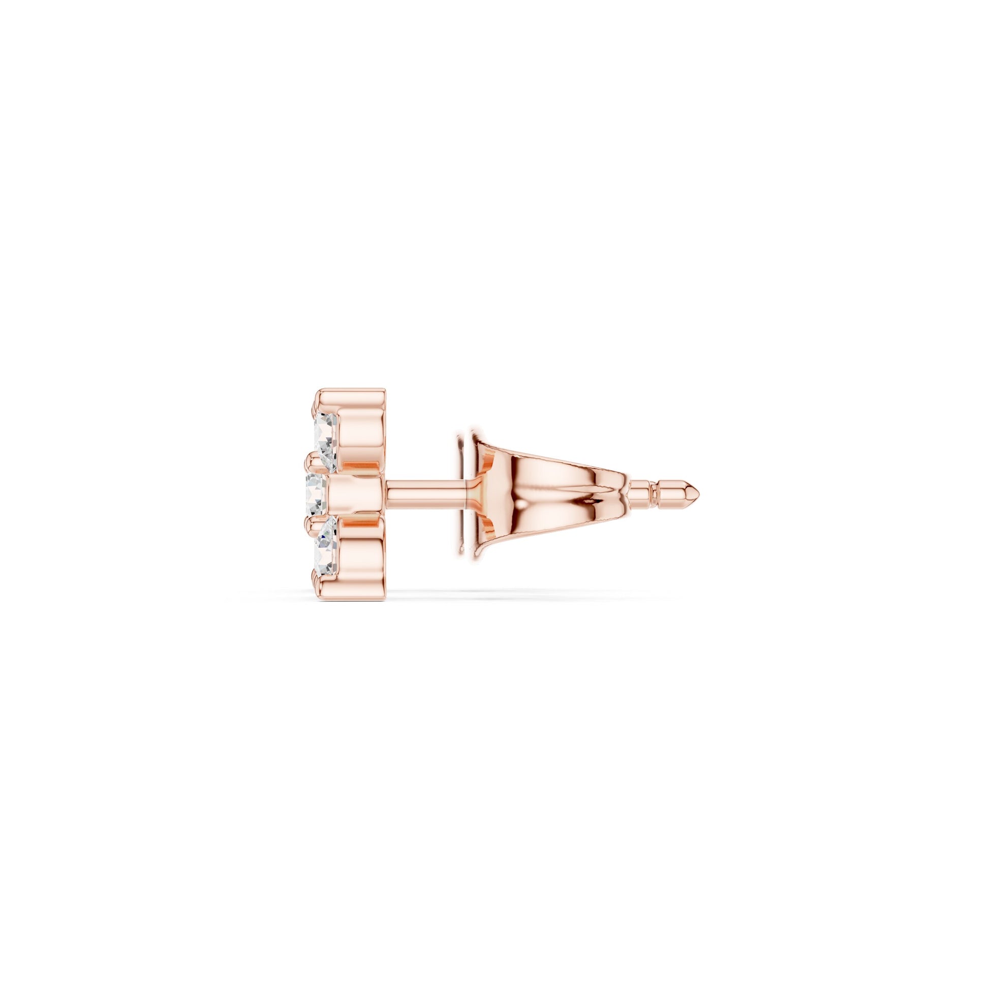 Round Stud Lab Grown Diamond Earrings
