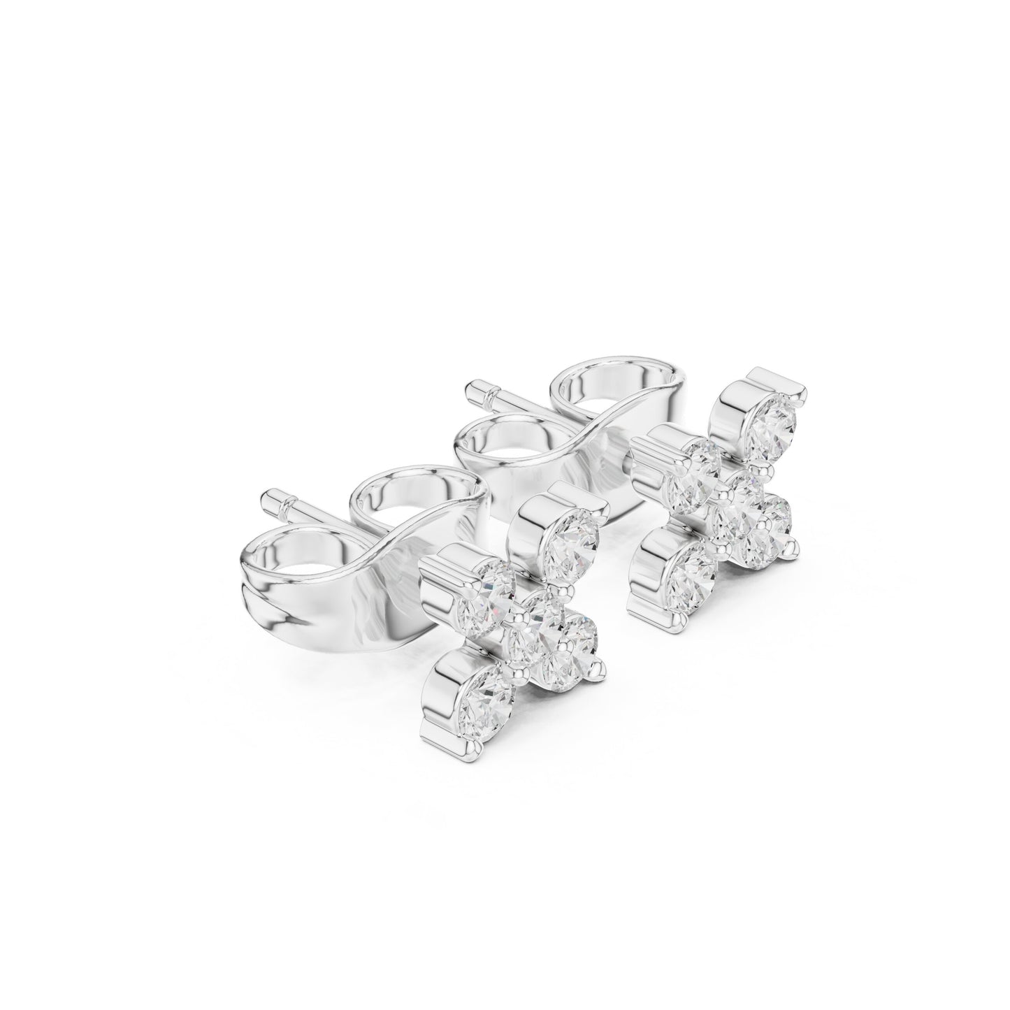 Round Stud Lab Grown Diamond Earrings