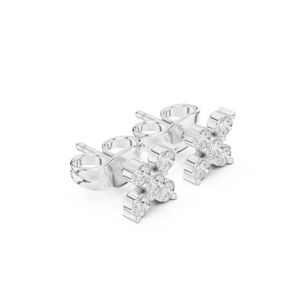 Round Stud Lab Grown Diamond Earrings