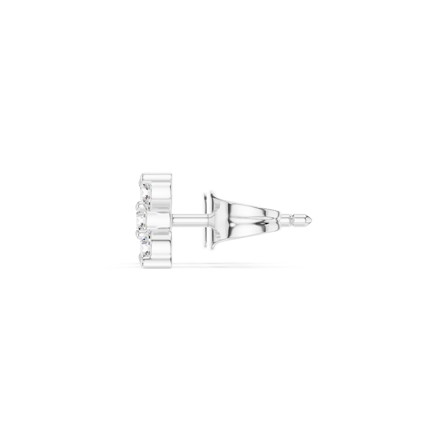 Round Stud Lab Grown Diamond Earrings