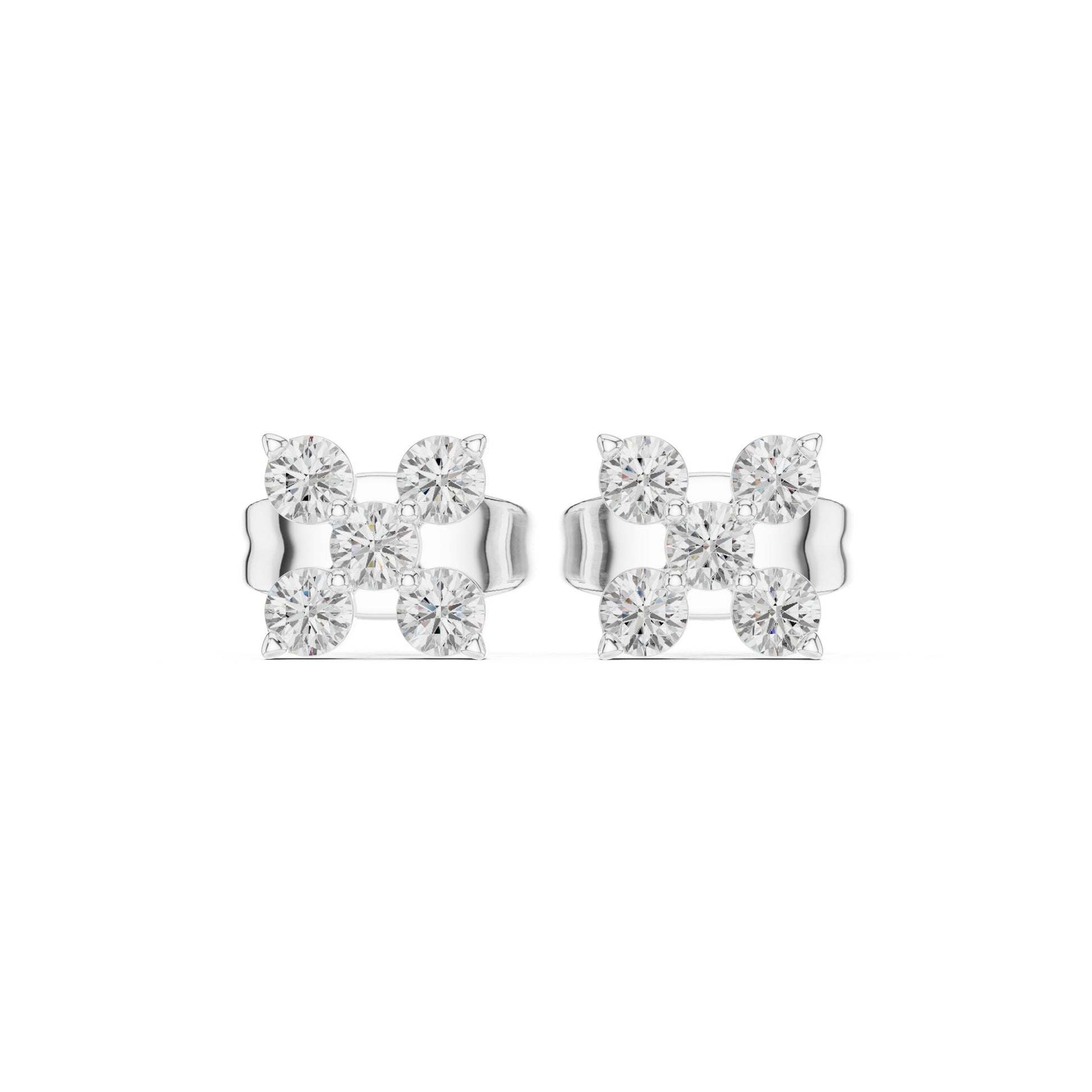 Round Stud Lab Grown Diamond Earrings