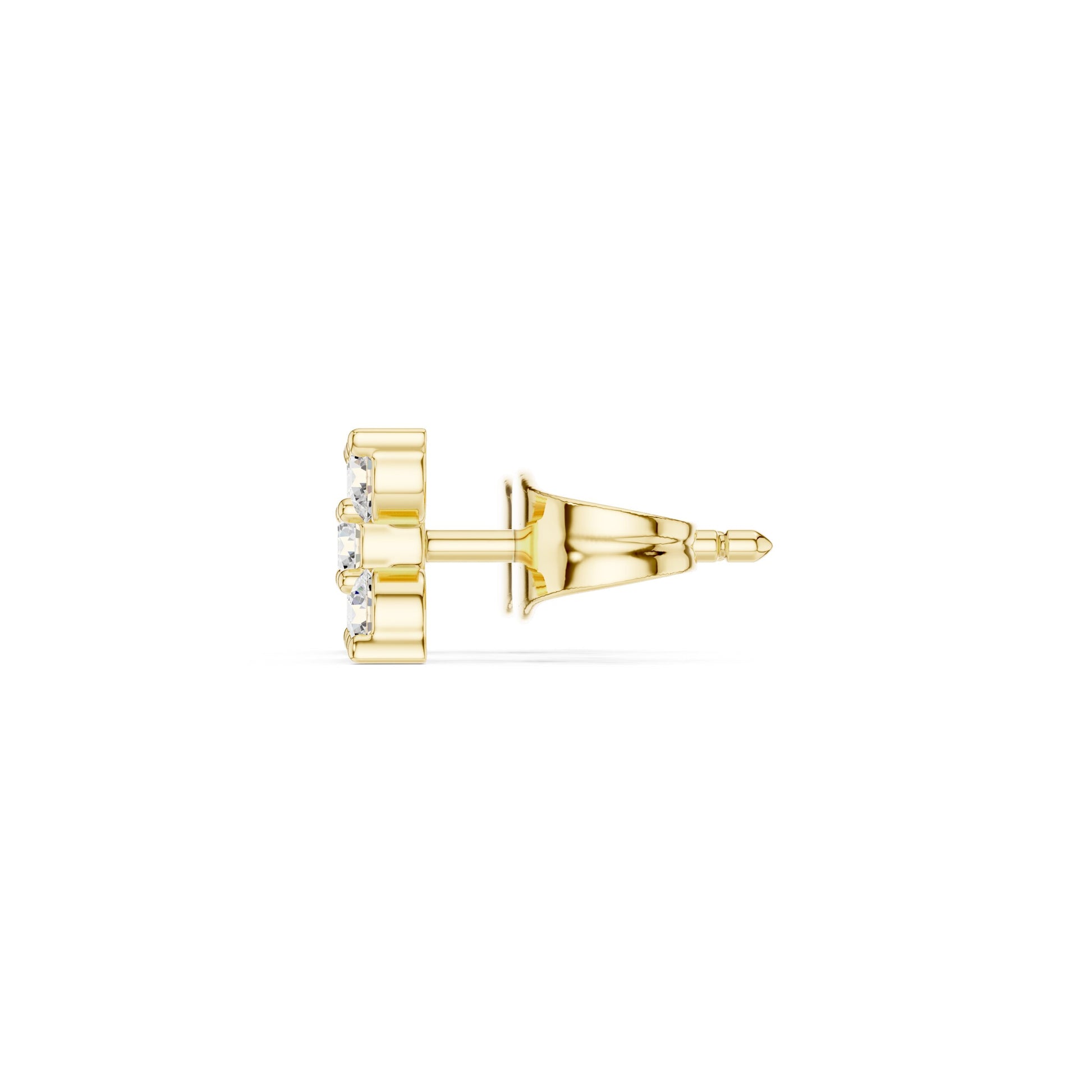Round Stud Lab Grown Diamond Earrings