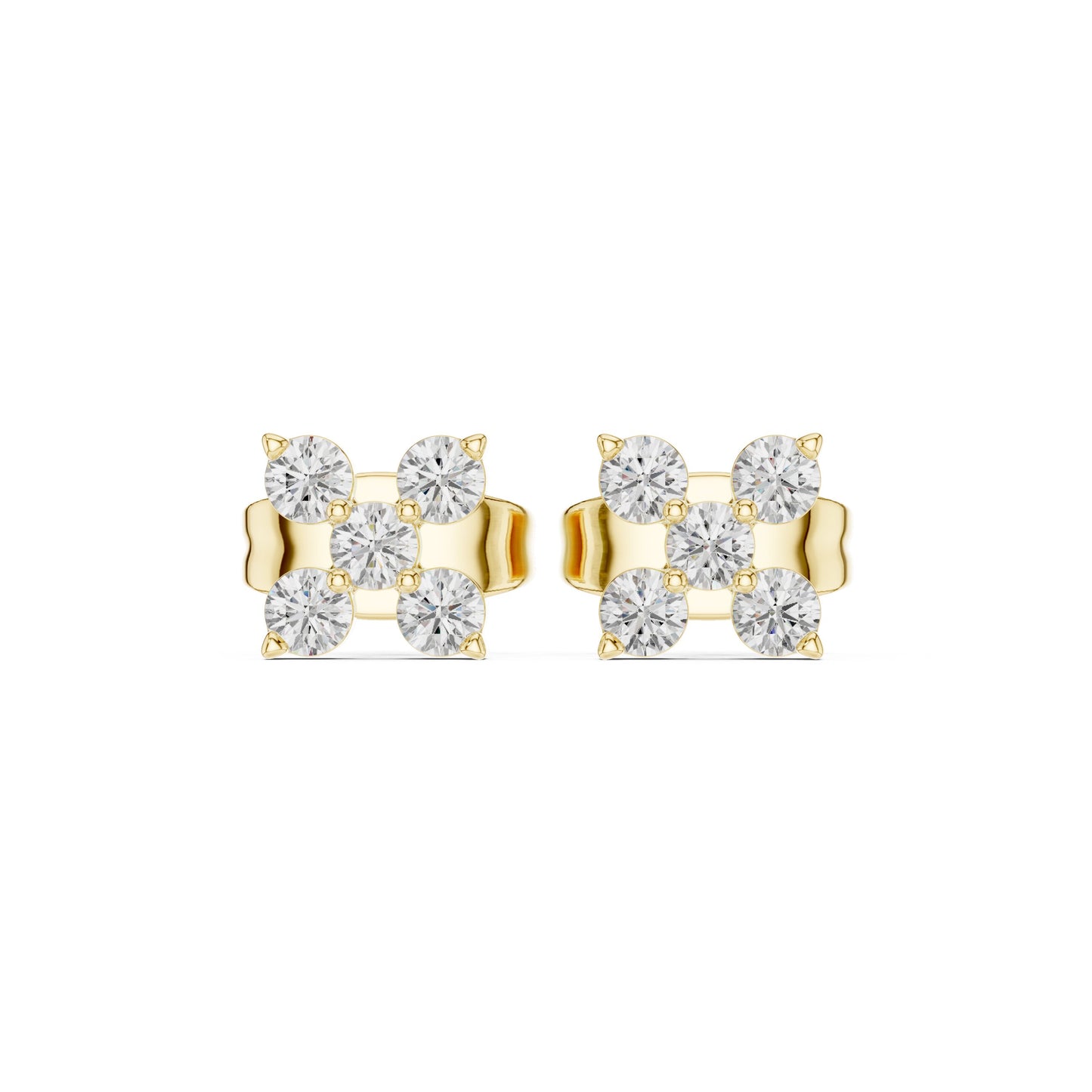 Round Stud Lab Grown Diamond Earrings