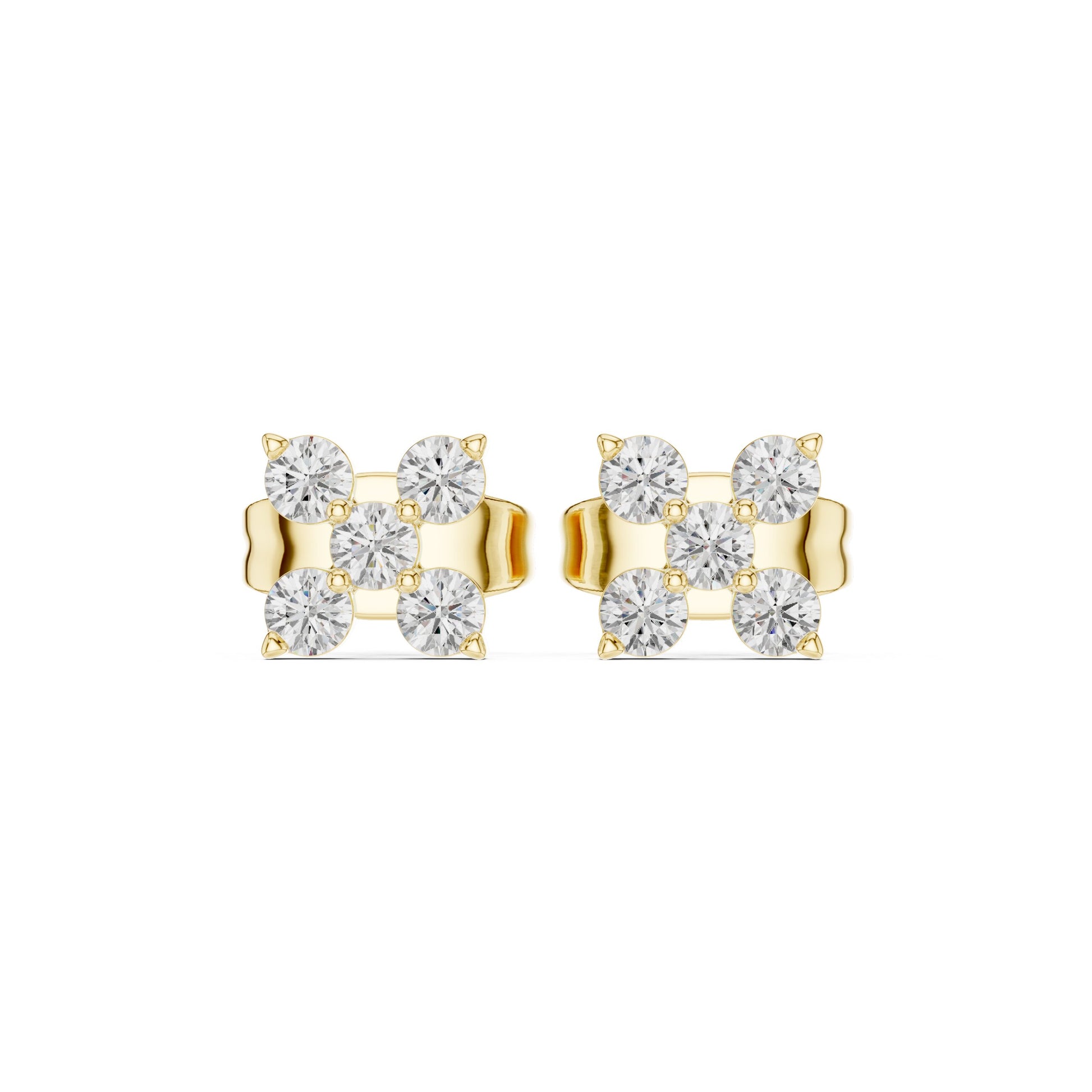 Round Stud Lab Grown Diamond Earrings