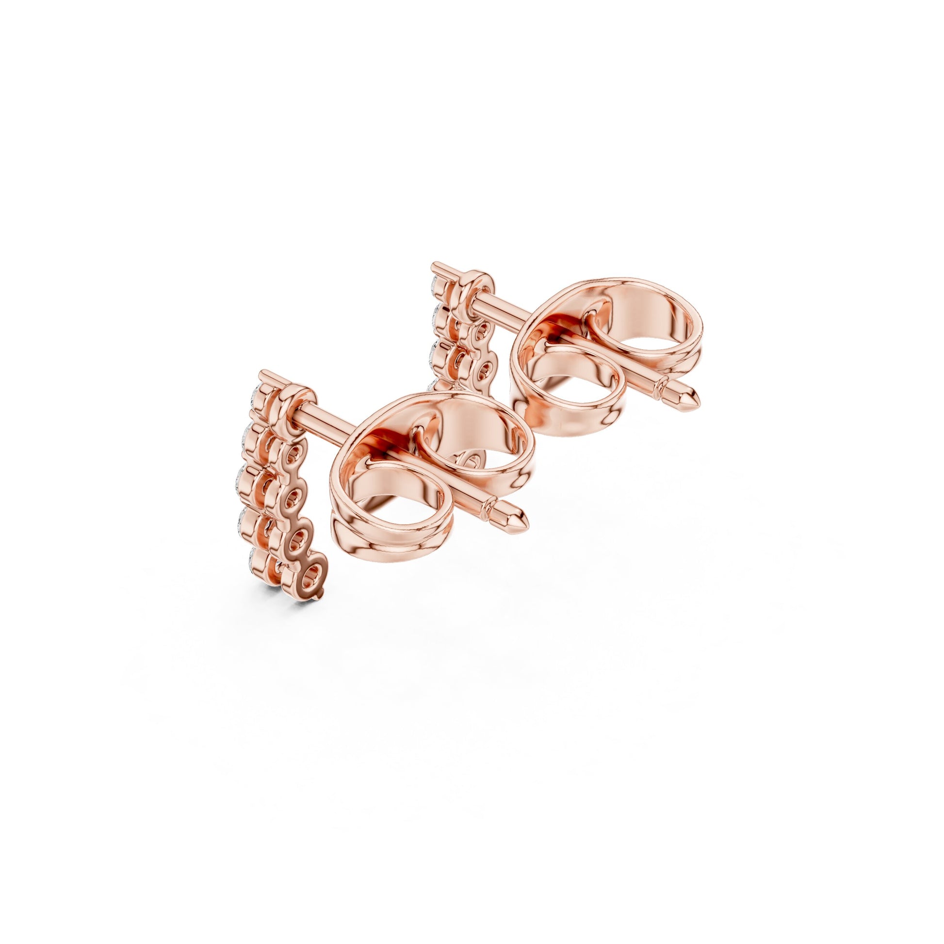 Round Climber Lab Grown Diamond Earrings