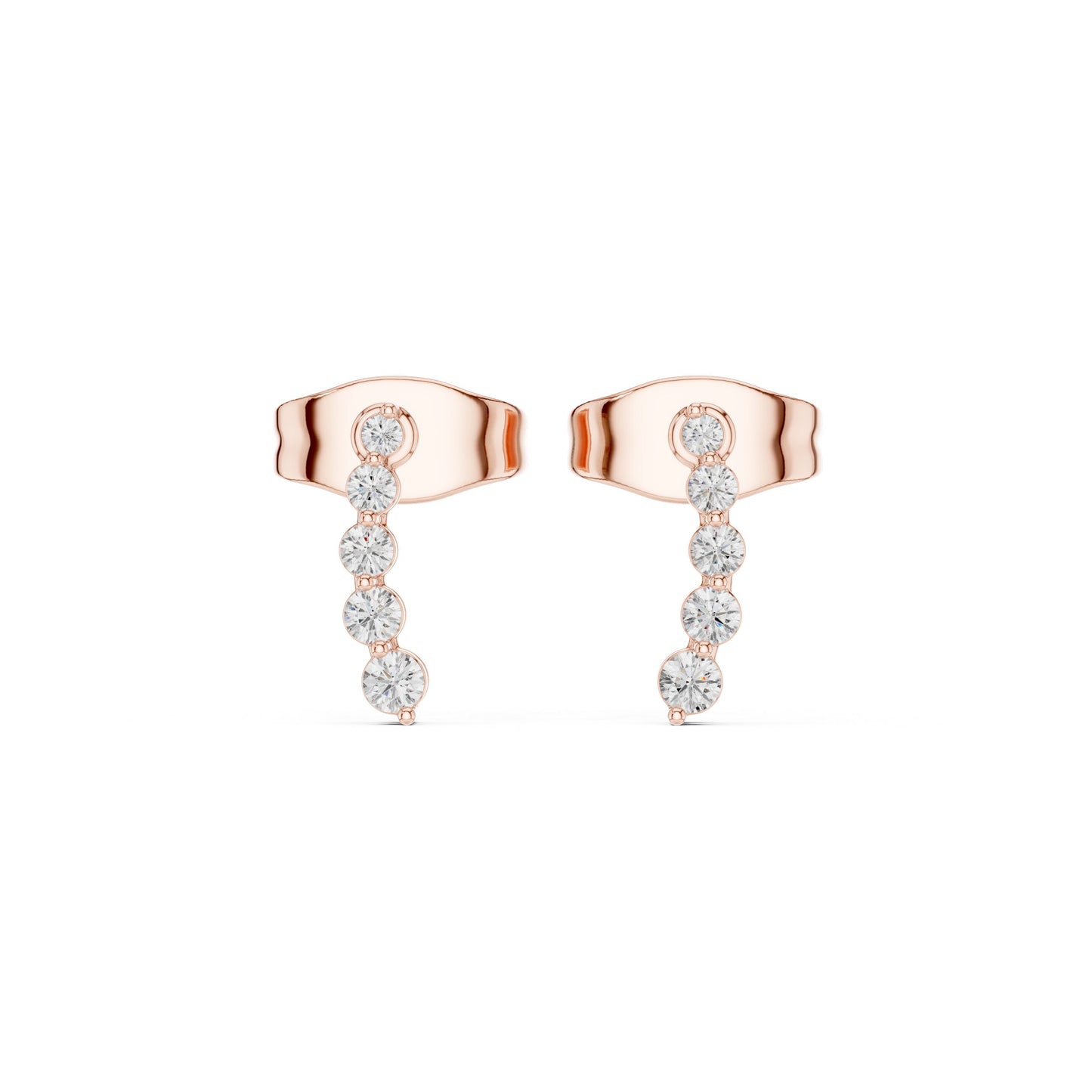 Round Climber Lab Grown Diamond Earrings