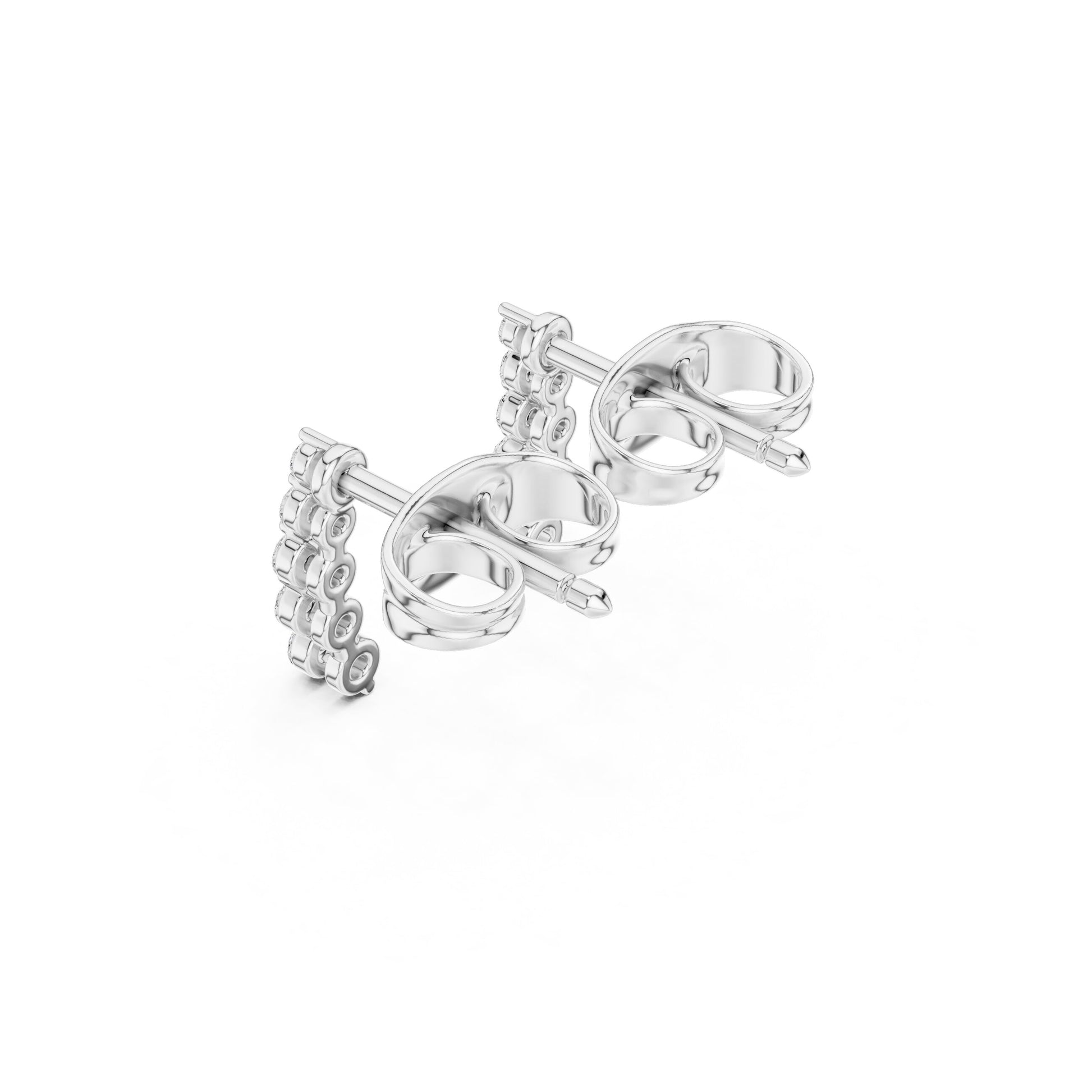 Round Climber Lab Grown Diamond Earrings
