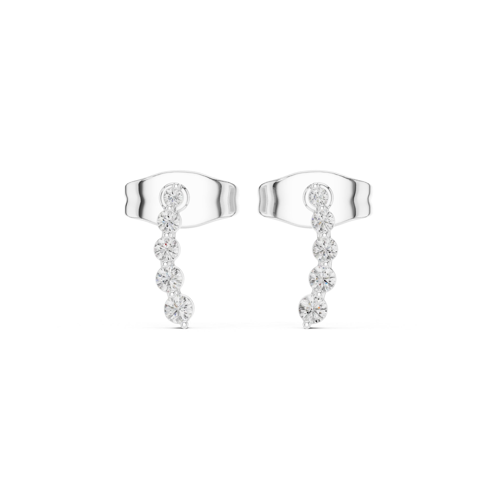 Round Climber Lab Grown Diamond Earrings