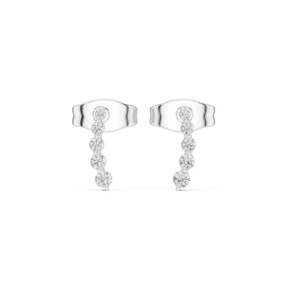 Round Climber Lab Grown Diamond Earrings