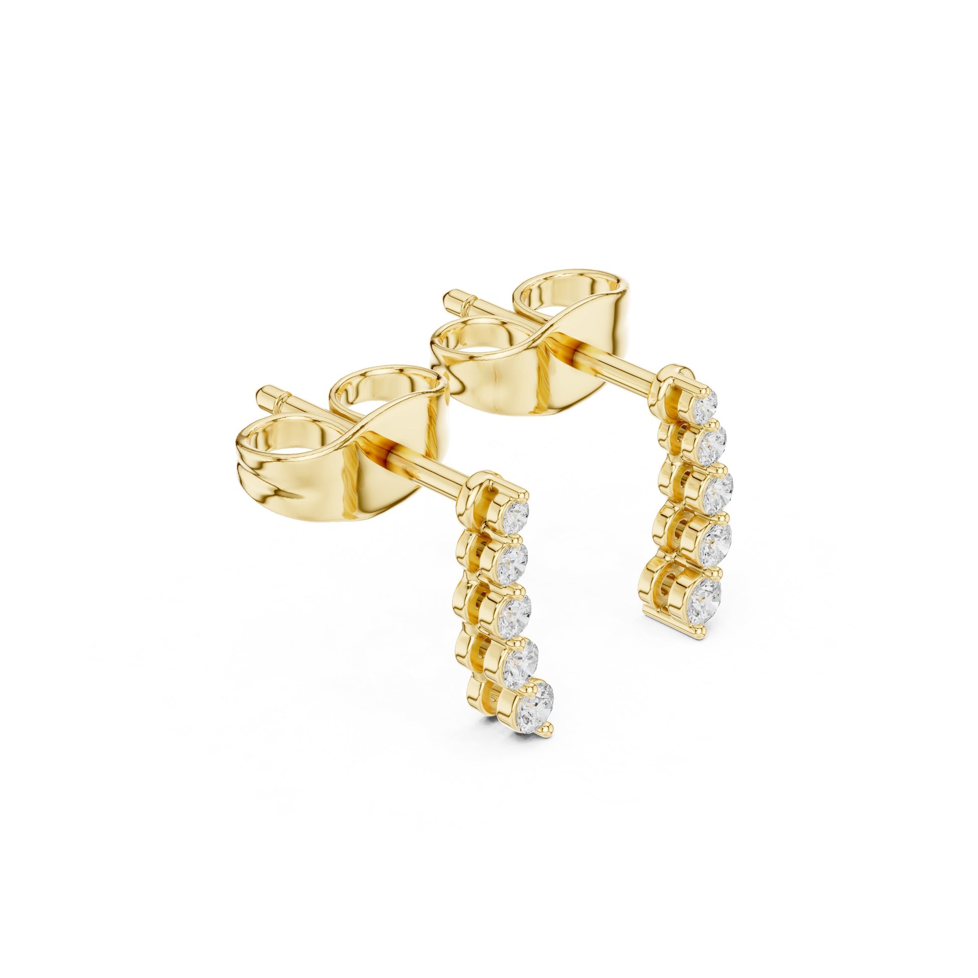 Round Climber Lab Grown Diamond Earrings