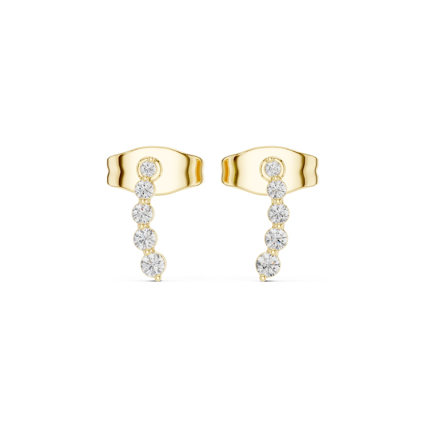 Round Climber Lab Grown Diamond Earrings