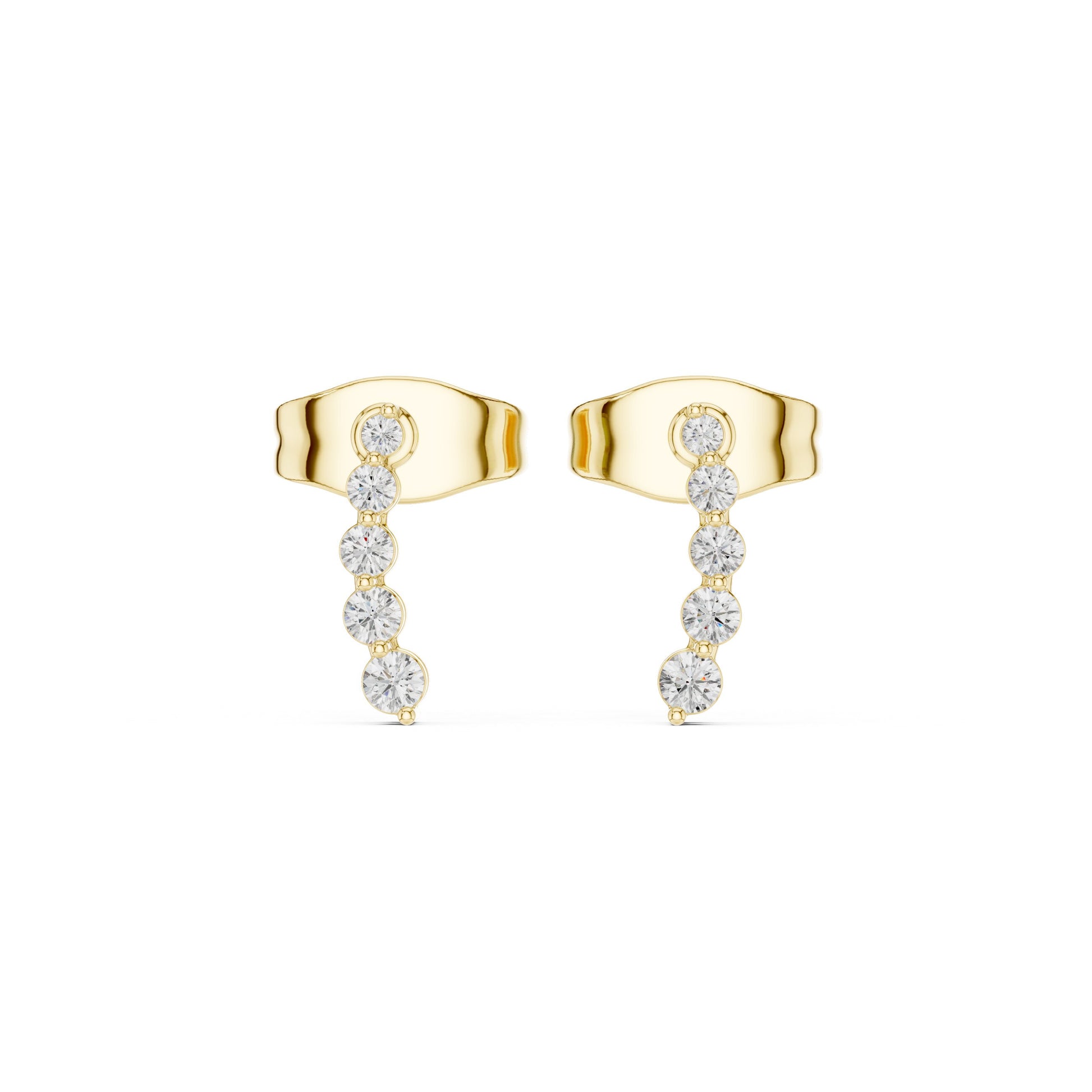 Round Climber Lab Grown Diamond Earrings