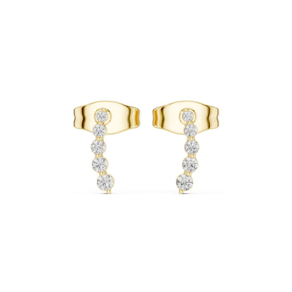 Round Climber Lab Grown Diamond Earrings
