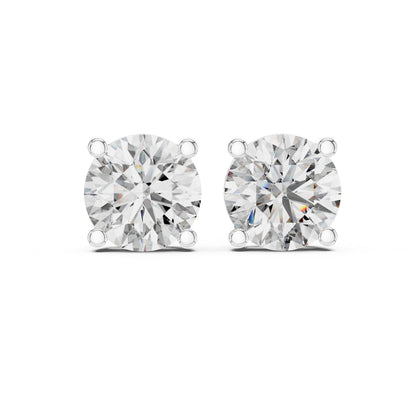Round Stud Lab Grown Diamond Earrings