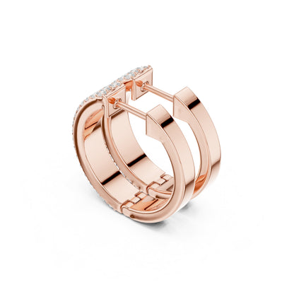 Round Huggie Lab Grown Diamond Earrings