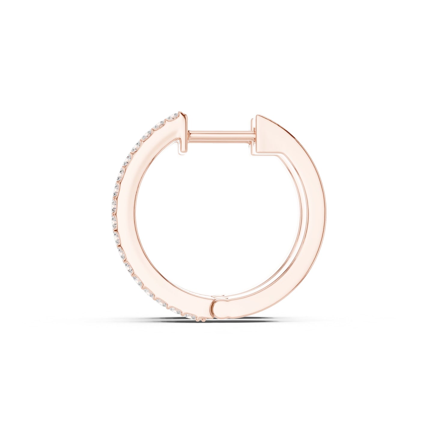 Round Huggie Lab Grown Diamond Earrings