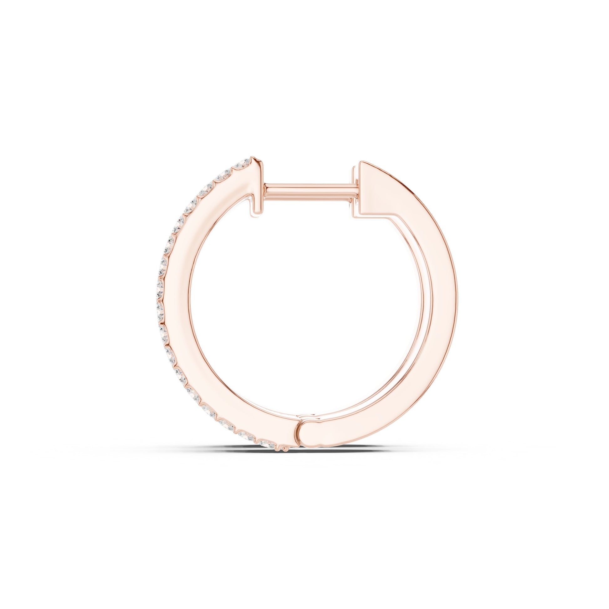Round Huggie Lab Grown Diamond Earrings