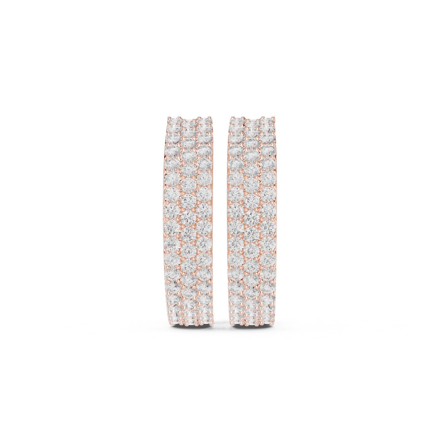 Round Huggie Lab Grown Diamond Earrings