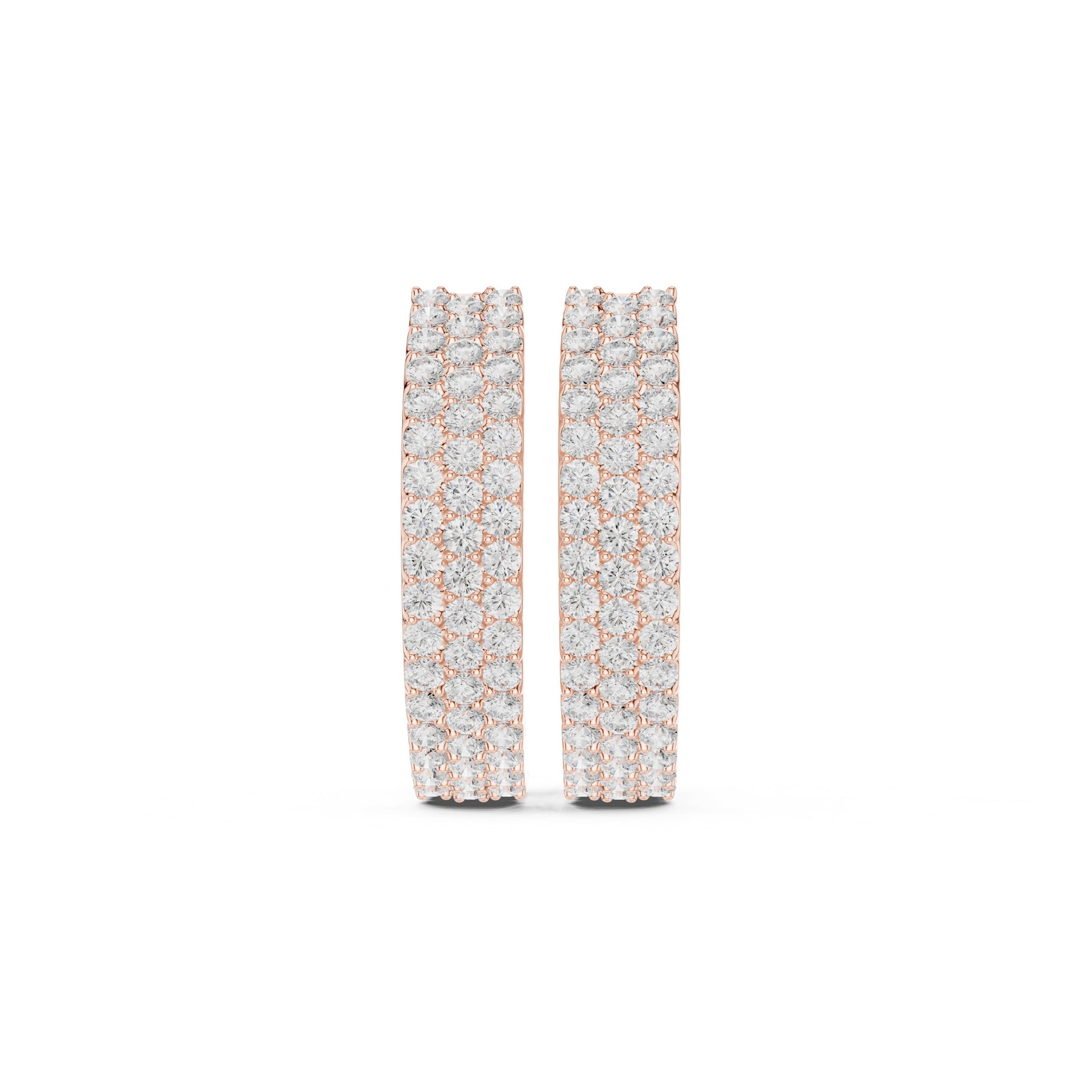 Round Huggie Lab Grown Diamond Earrings