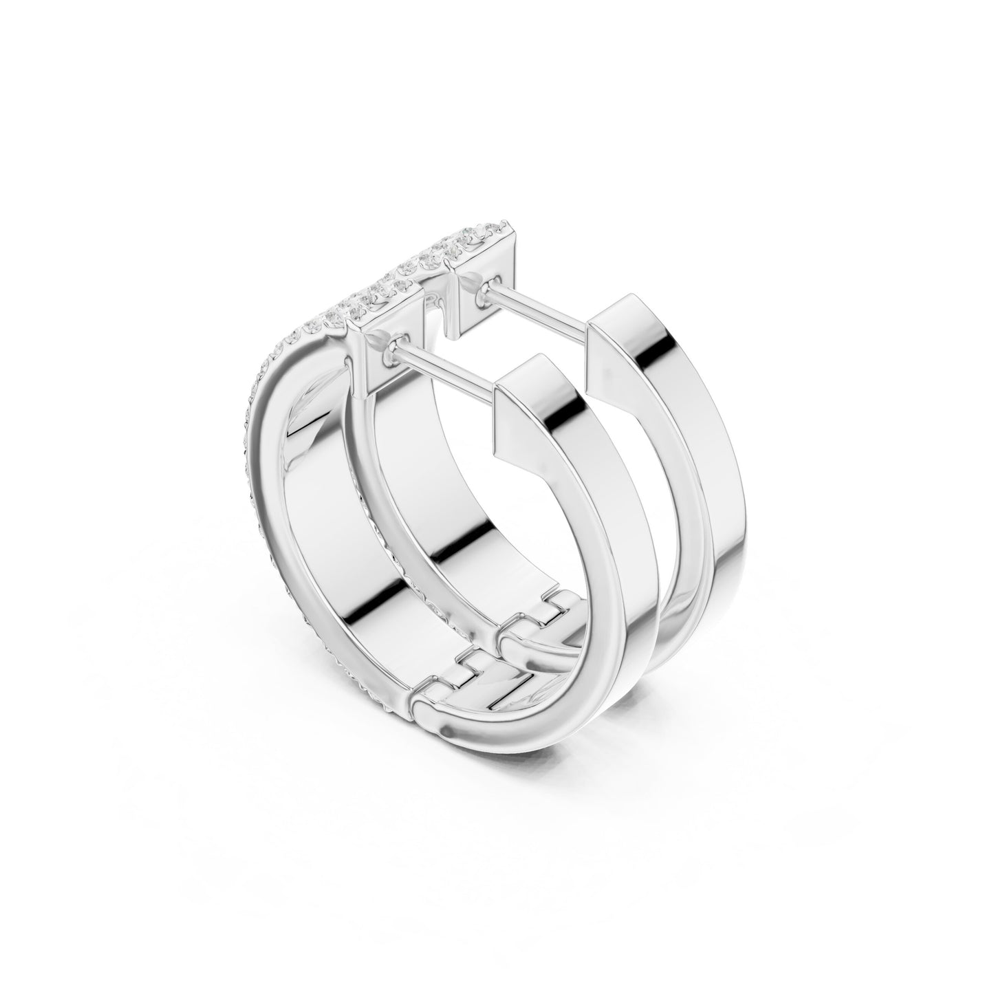 Round Huggie Lab Grown Diamond Earrings