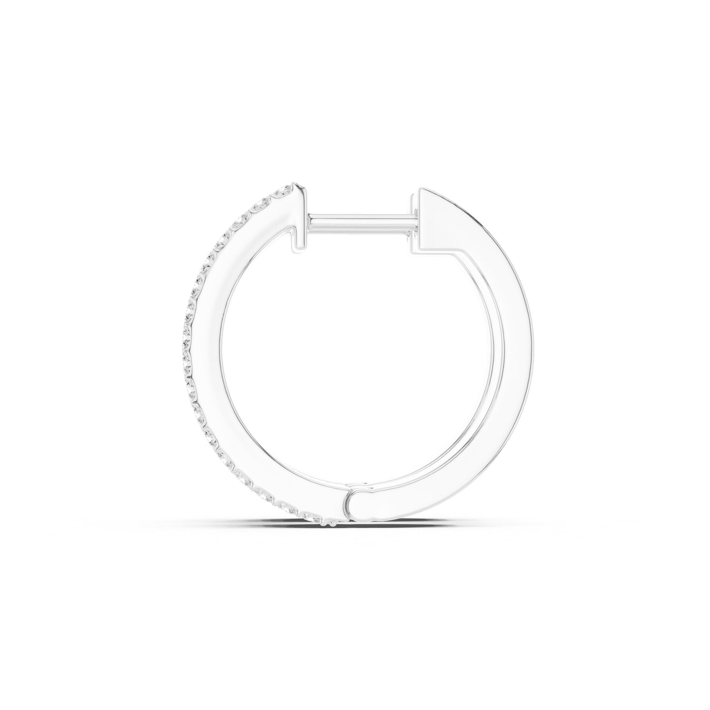 Round Huggie Lab Grown Diamond Earrings