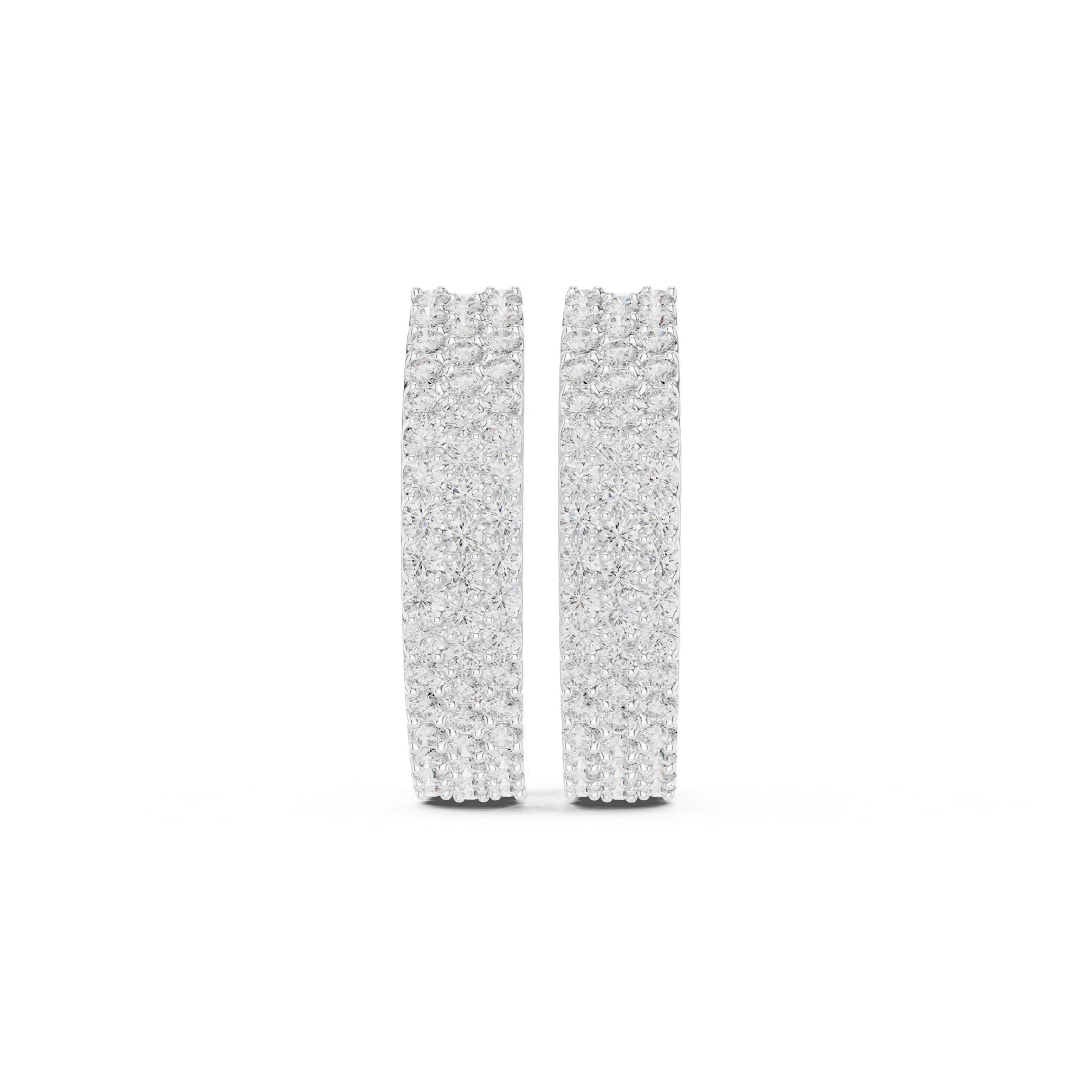 Round Huggie Lab Grown Diamond Earrings