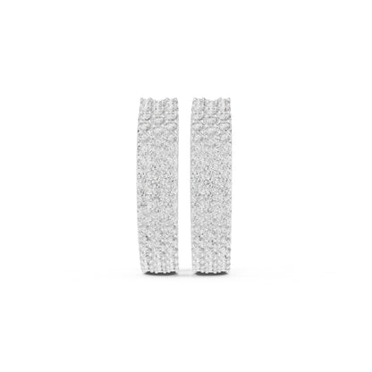 Round Huggie Lab Grown Diamond Earrings