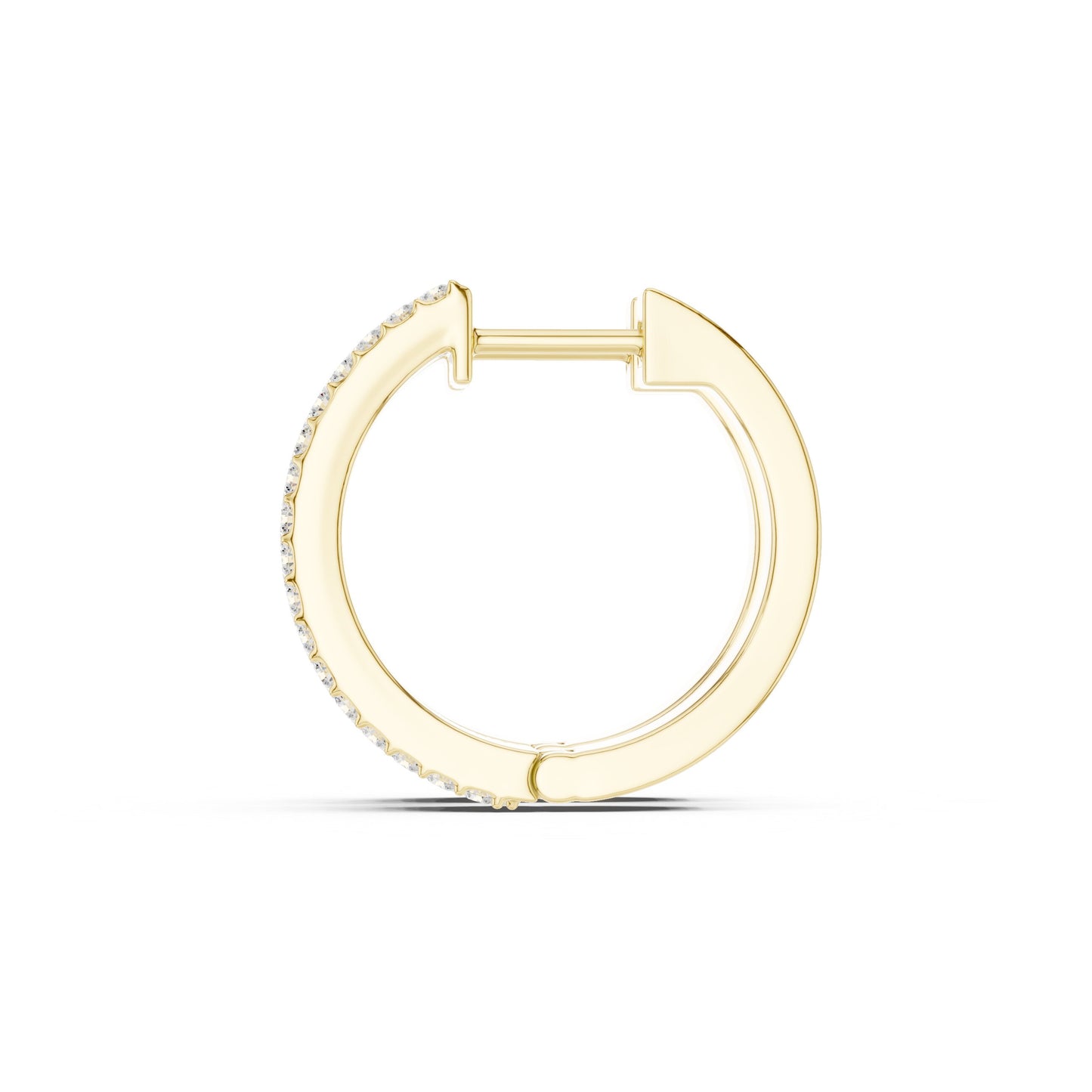 Round Huggie Lab Grown Diamond Earrings