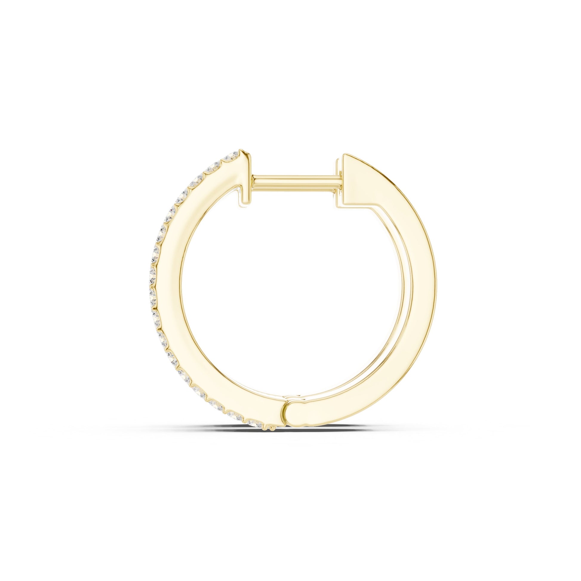 Round Huggie Lab Grown Diamond Earrings