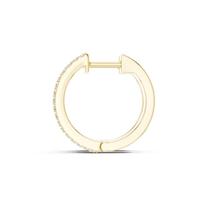 Round Huggie Lab Grown Diamond Earrings