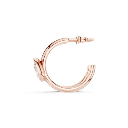 Marquise Hoop Lab Grown Diamond Earrings