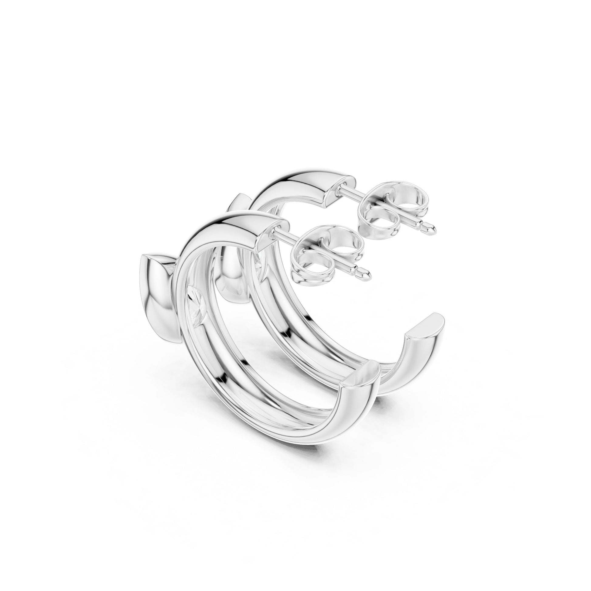 Marquise Hoop Lab Grown Diamond Earrings