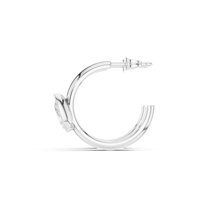 Marquise Hoop Lab Grown Diamond Earrings