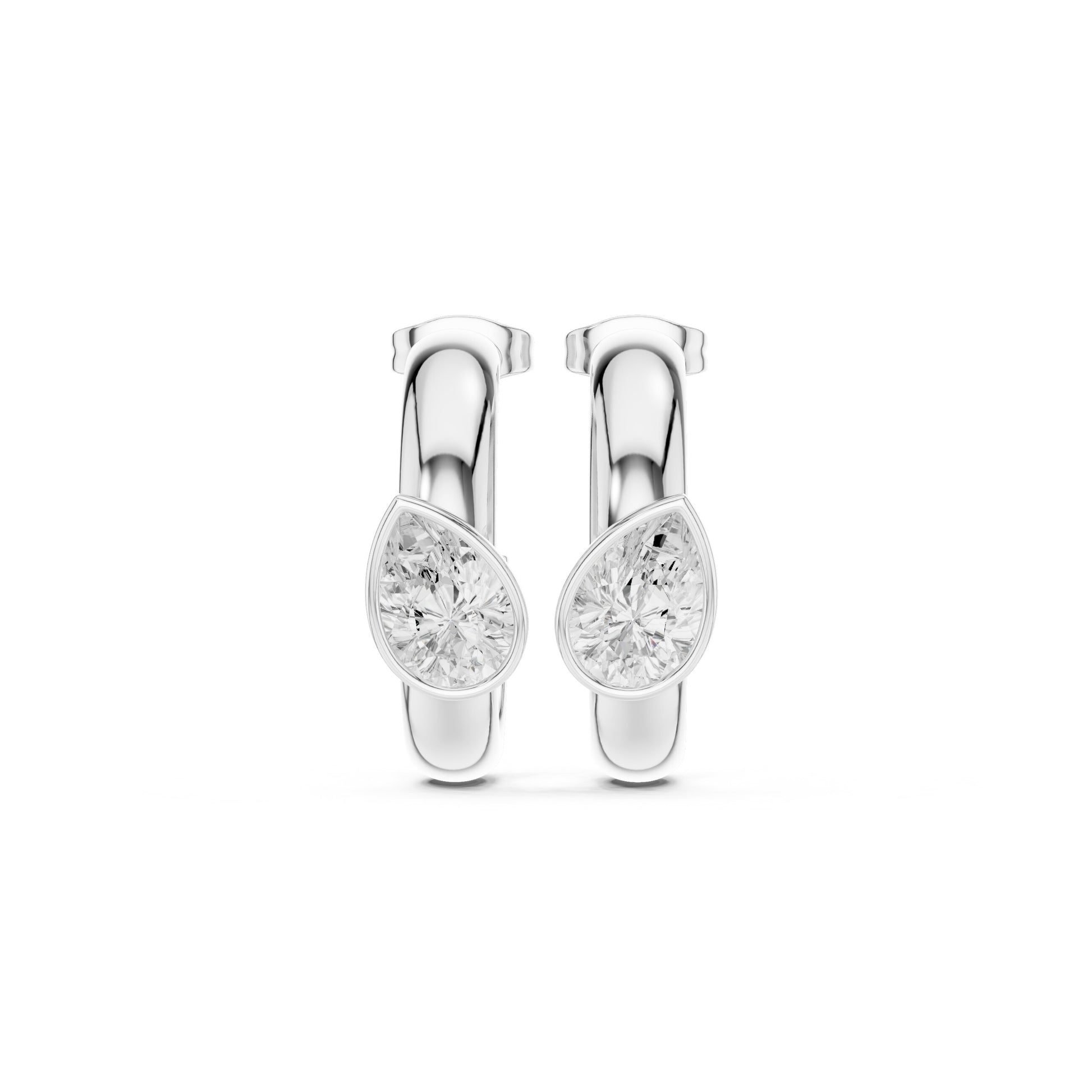Marquise Hoop Lab Grown Diamond Earrings