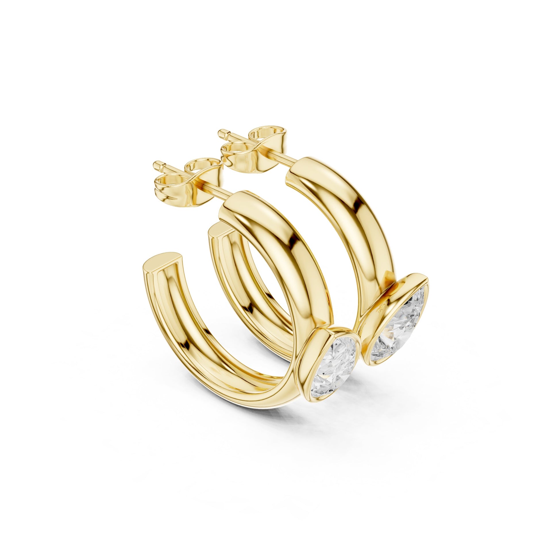 Marquise Hoop Lab Grown Diamond Earrings