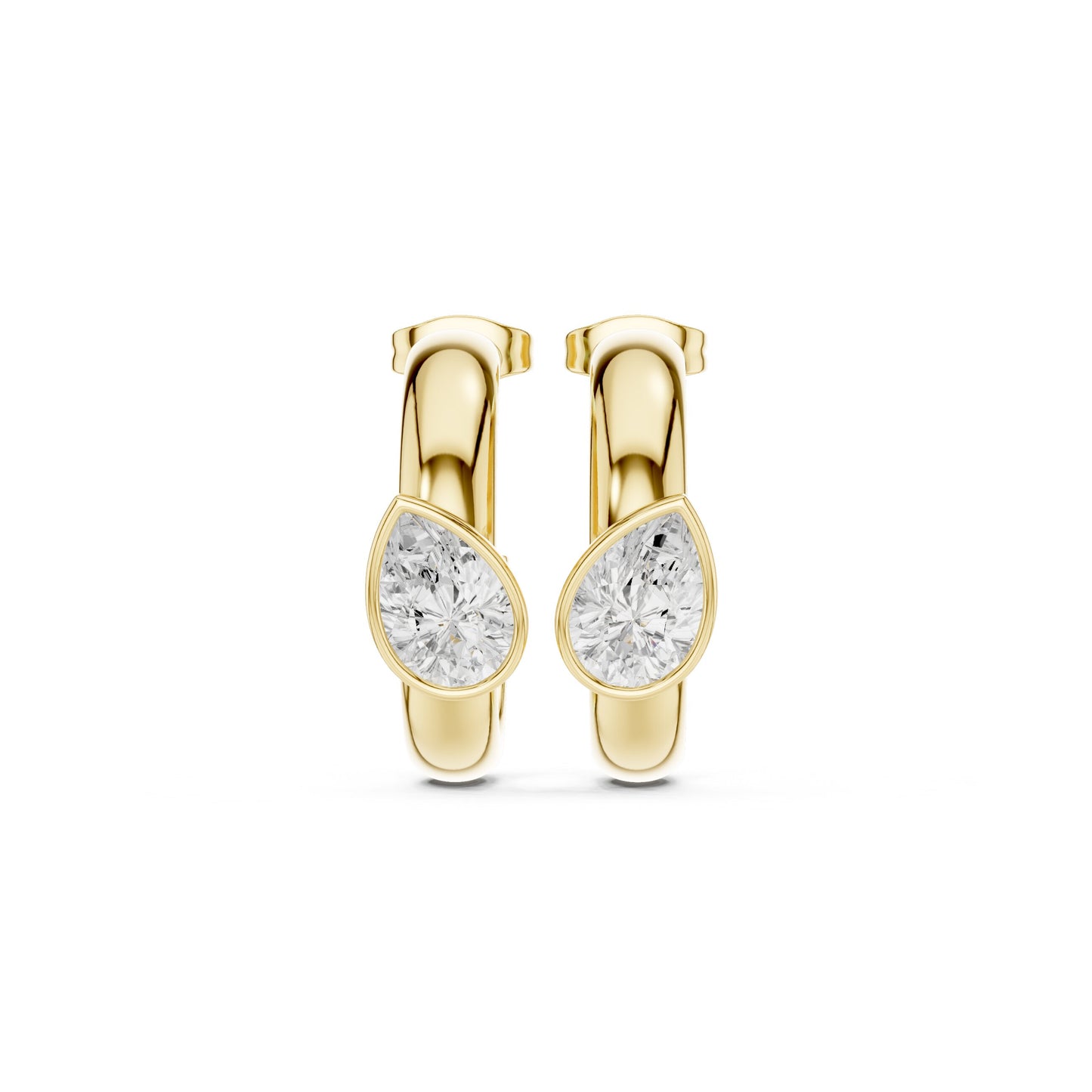 Marquise Hoop Lab Grown Diamond Earrings